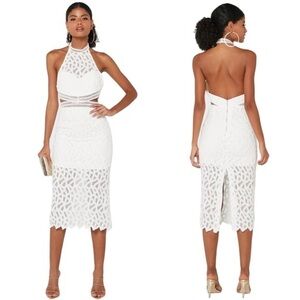 Bardot Isla Lace-Cutout Midi Dress